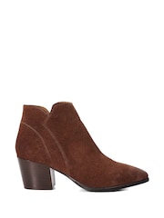 Dune London Brown Parlor Cropped Western Ankle Boots - Image 2 of 5
