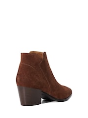 Dune London Brown Parlor Cropped Western Ankle Boots - Image 4 of 5