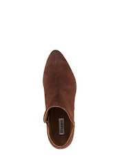Dune London Brown Parlor Cropped Western Ankle Boots - Image 5 of 5
