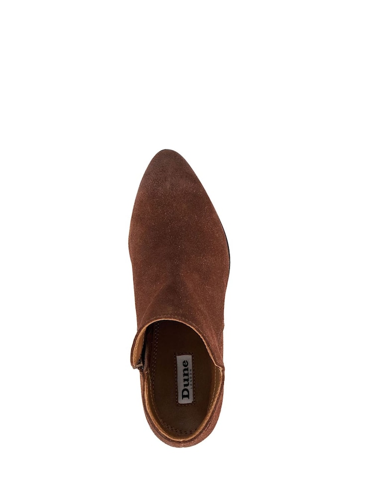Dune London Brown Parlor Cropped Western Ankle Boots - Image 5 of 5