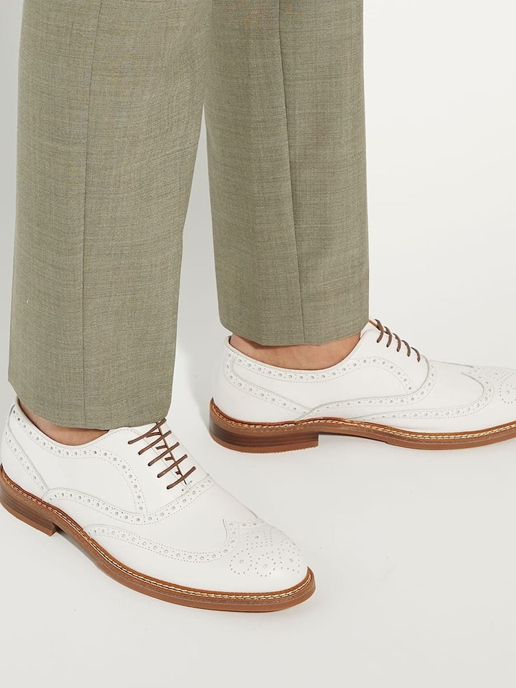 Dune London White Solihull Oxford Brogues - Image 1 of 6