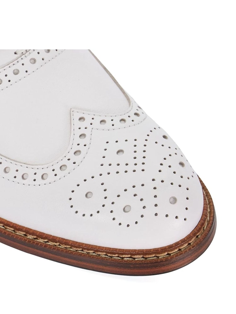 Dune London White Solihull Oxford Brogues - Image 6 of 6
