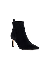 Dune London Black Standard Fit Obsessively Mid Set Back Point Heeled Ankle Boots - Image 2 of 5