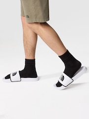 The North Face White with black Print Mens Base Camp III Slides - Image 1 of 8