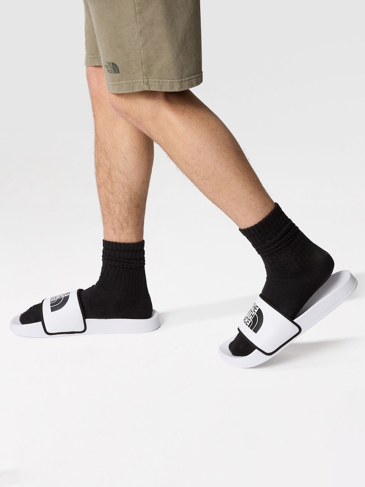 The North Face White with black Print Mens Base Camp III Slides - Image 1 of 8