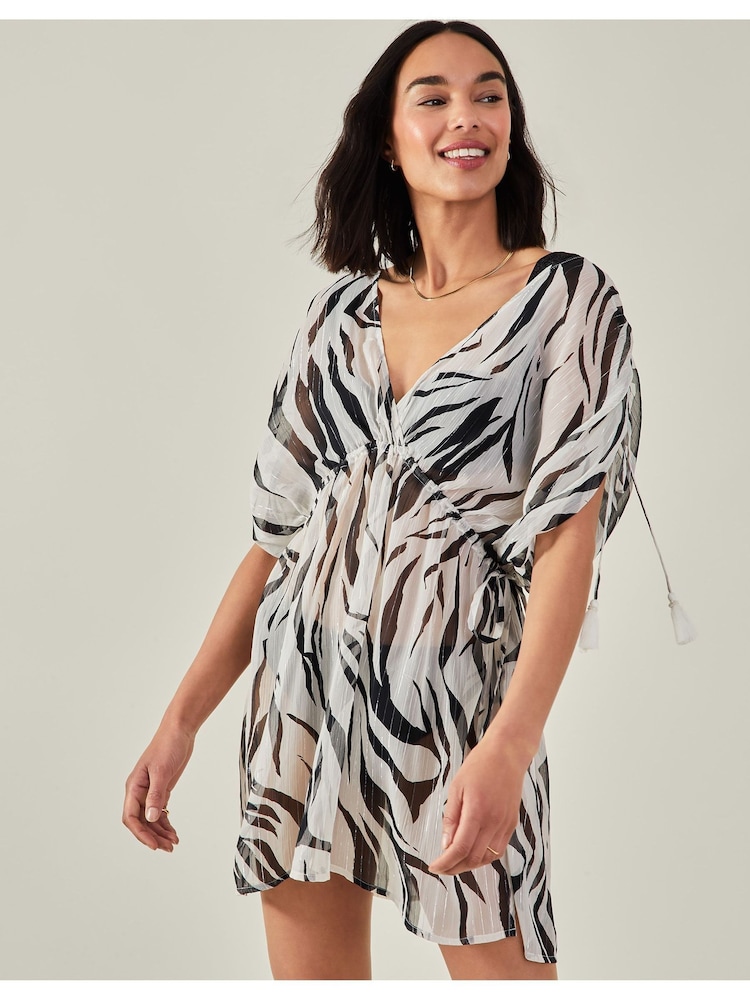 Accessorize – Kaftan mit Zebramuster - Bild 1 von 4 Accessorize – Kaftan mit Zebramuster - Bild 1 von 4
