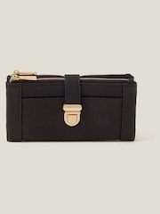 Accessorize Black Push Lock Wallet - Image 1 of 4