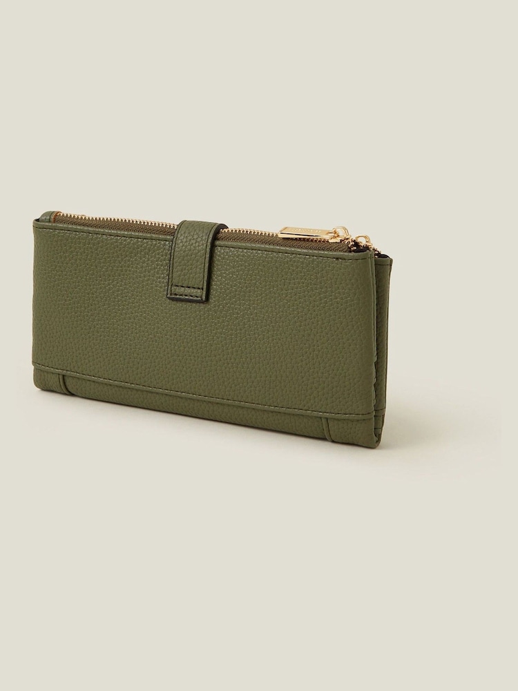 Accessorize Green Push Lock Wallet - Image 2 of 3