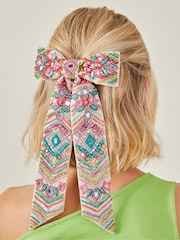Accessorize Beaded Hair 100% Cotton Bow - Bild 3 von 3