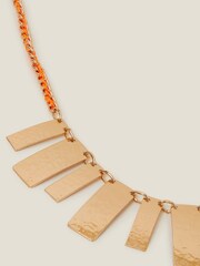 Accessorize Gold Tone Statement Aztec Style Collar Necklace - Image 1 of 3