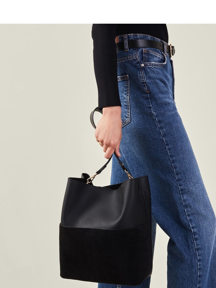 Accessorize Black Bucket Shoulder Bag - Image 4 of 4