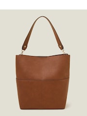 Accessorize Brown Bucket Shoulder Bag - Image 1 of 4