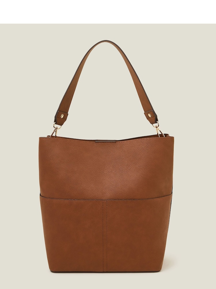 Accessorize Brown Bucket Shoulder Bag - Image 1 of 4