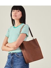 Accessorize Brown Bucket Shoulder Bag - Image 4 of 4