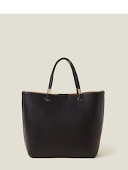Accessorize Black Metal Detail Handheld Bag - Image 1 of 4