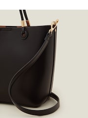 Accessorize Black Metal Detail Handheld Bag - Image 3 of 4