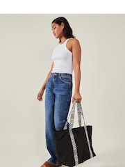 Accessorize Black Webbing Strap Tote Bag - Image 4 of 4