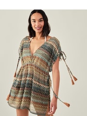 Accessorize Natural Crochet Kaftan - Image 1 of 4