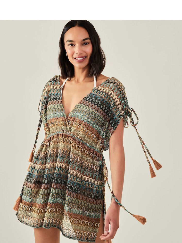 Accessorize Natural Crochet Kaftan - Image 1 of 4