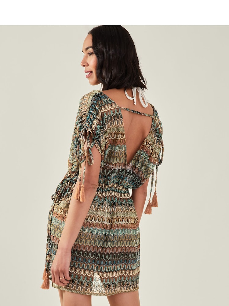 Accessorize Natural Crochet Kaftan - Image 2 of 4