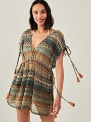 Accessorize Natural Crochet Kaftan - Image 4 of 4