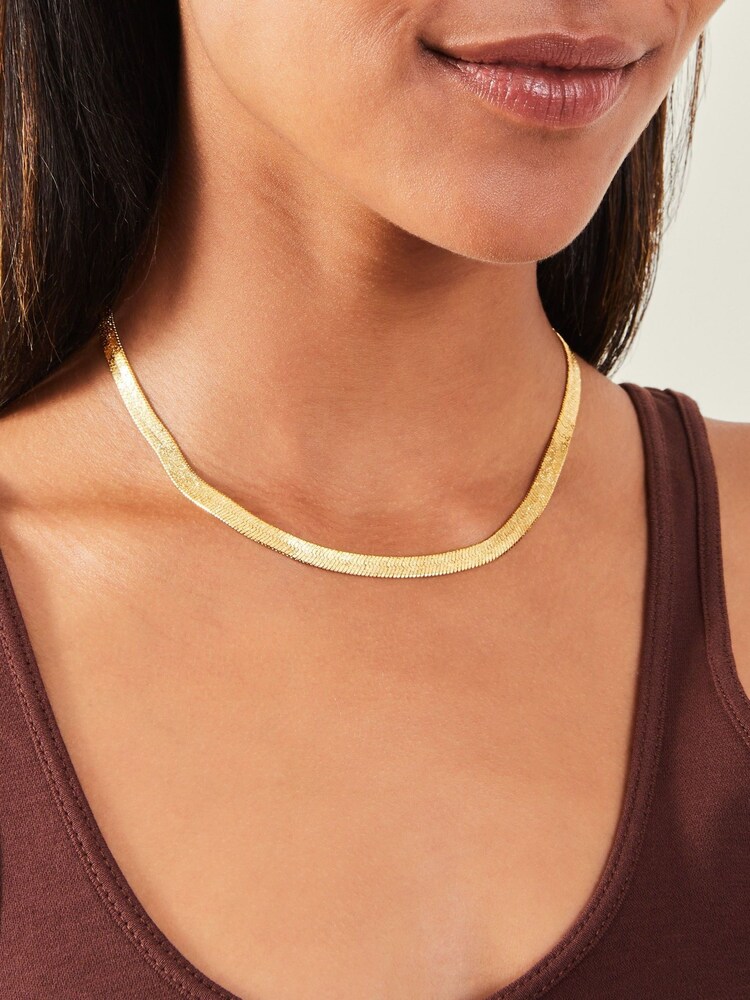 Accessorize Gold Tone Z Fancy Snake Chain - Image 3 of 3