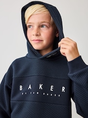 Baker by Ted Baker Textured 100% Cotton Hoodie - Image 4 of 8