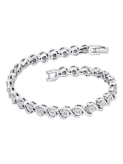 The Diamond Store Silver Tone 0.19ct Diamond And Silver Twist Bracelet - Image 2 of 4
