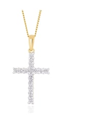 The Diamond Store Gold Tone Lab Diamond Pendant Necklace Claw Set 0.25ct - Image 3 of 5