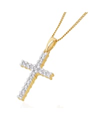 The Diamond Store Gold Tone Lab Diamond Pendant Necklace Claw Set 0.25ct - Image 4 of 5