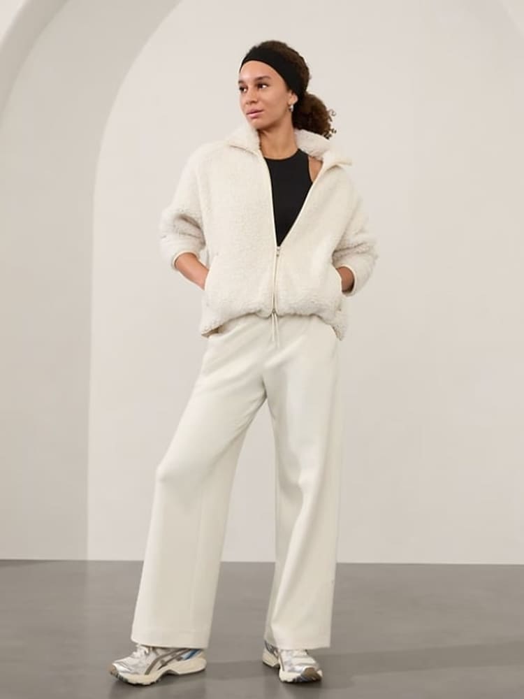 Athleta Cream Cloud Fleece Jacket - Image 1 of 3