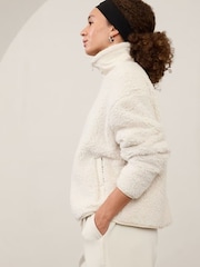 Athleta Cream Cloud Fleece Jacket - Image 3 of 3