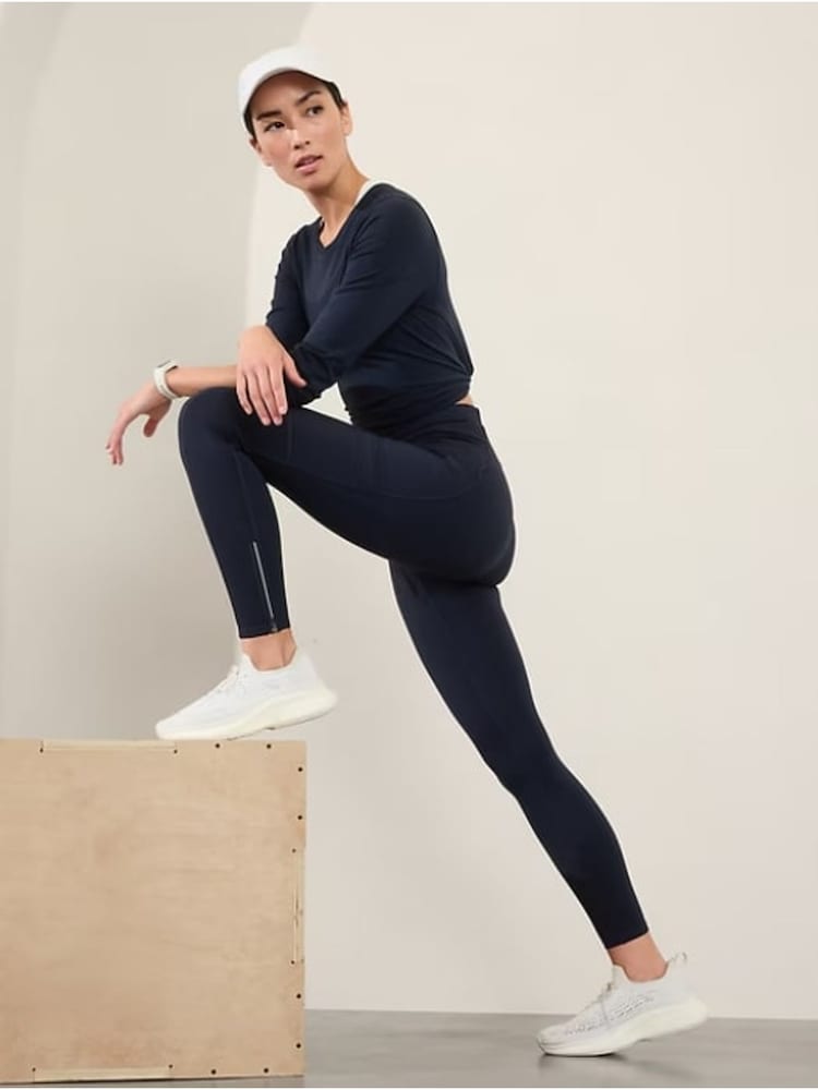 Athleta Navy Rainer High Waisted Cargo Legging - Image 1 of 5