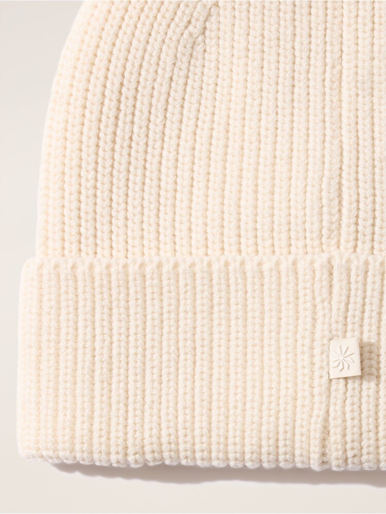Cream - Athleta Cosy Hour Ribbed čepica klobuki in kape; pokrivala - Slika 2 iz 3