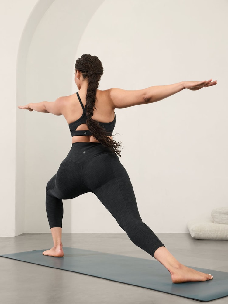 Athleta Black Salutation Stash High Waisted 7/8 Leggings - Image 2 of 2