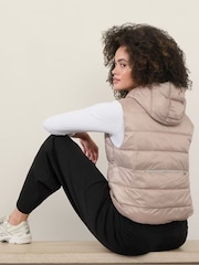 Athleta Beige Aire Puffer Vest Gilet Jacket - Image 2 of 3