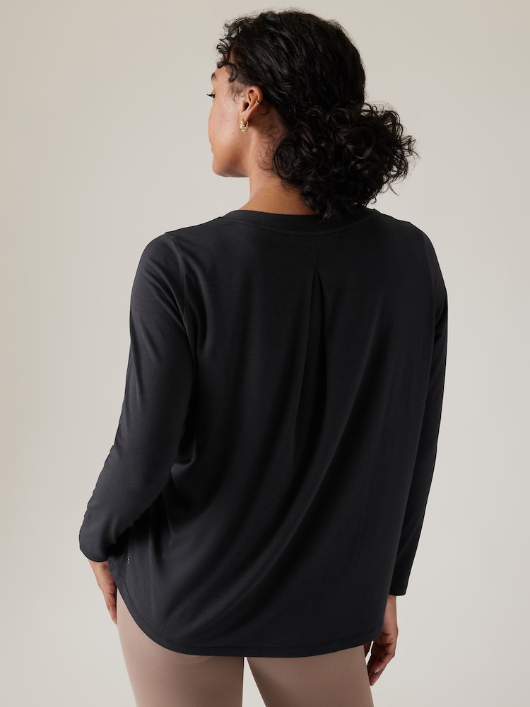 Athleta Black With Ease Long Sleeve Top - Image 2 of 5