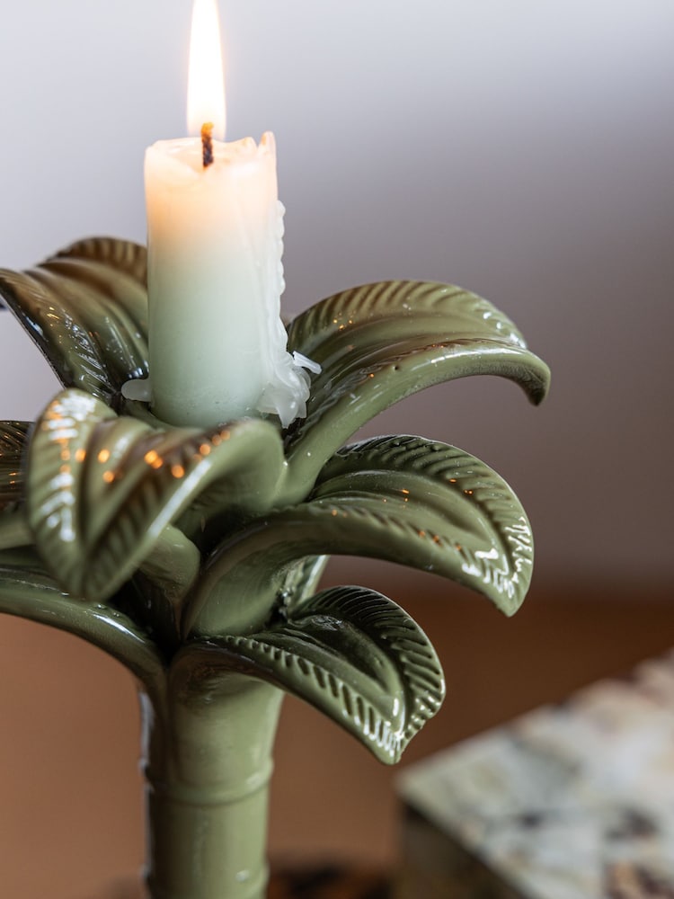 Rockett St George Green Palm Tree Taper Holder - Image 2 of 5