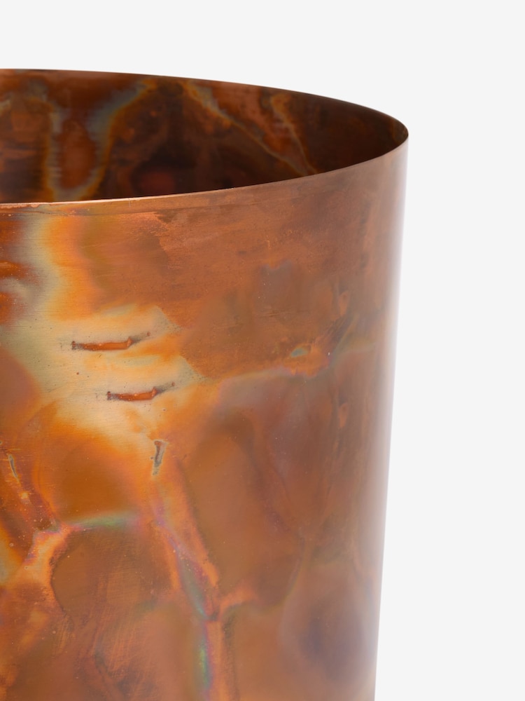 French Connection Copper Medium Patina Metal Stand Plant Pot - Image 2 of 4 French Connection Copper Medium Patina Metal Stand Plant Pot - Image 2 of 4