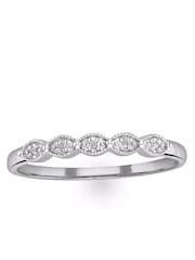 The Diamond Store White Half Eternity Ring 0.02CT Diamond 9K - Image 2 of 4