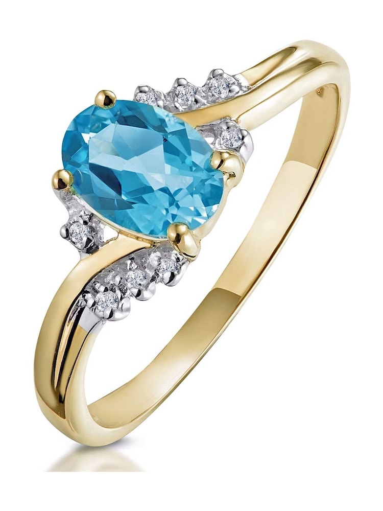 The Diamond Store Gold Tone 0.94CT And Diamond 9K Yellow Ring - Image 1 of 4