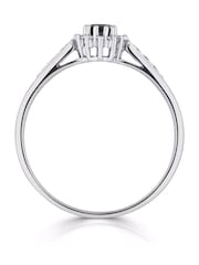 The Diamond Store Blue Sapphire Ring With Lab Diamonds In 925 - Image 3 of 5
