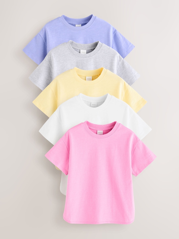 Multi T-Shirts 5 Pack (3mths-7yrs) - Image 1 of 9