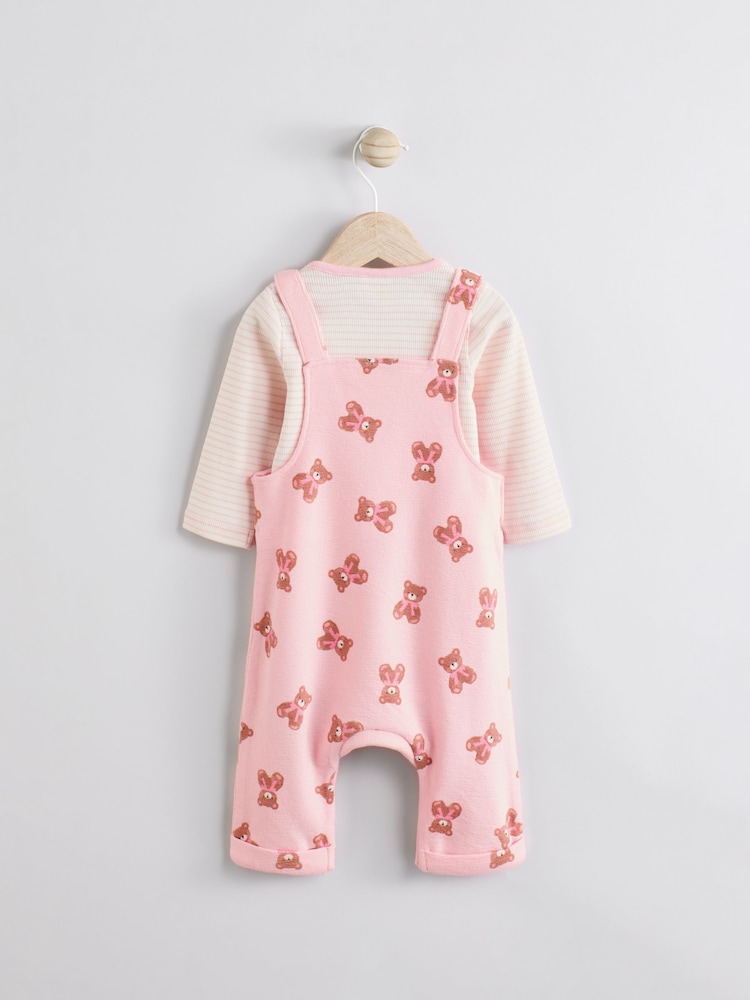 Medvjed Rozo Print - Dugi rukav Bodi & Beba 100% Cotton treger pantalone Set (0mths-3god) - Image 5 of 12