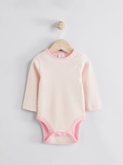 Pink Bear Print Long Sleeve Bodysuit & Baby 100% Cotton Dungarees Set (0mths-3yrs) - Image 6 of 12
