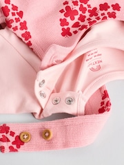 Pink/Red Hearts Dungarees and Bodysuit Set (0mths-3yrs) - Image 10 of 12
