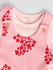 Pink/Red Hearts Dungarees and Bodysuit Set (0mths-3yrs) - Image 9 of 12