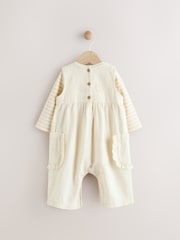 White Baby Long Sleeve Bodysuit & Dungarees Set (0mths-2yrs) - Image 2 of 8
