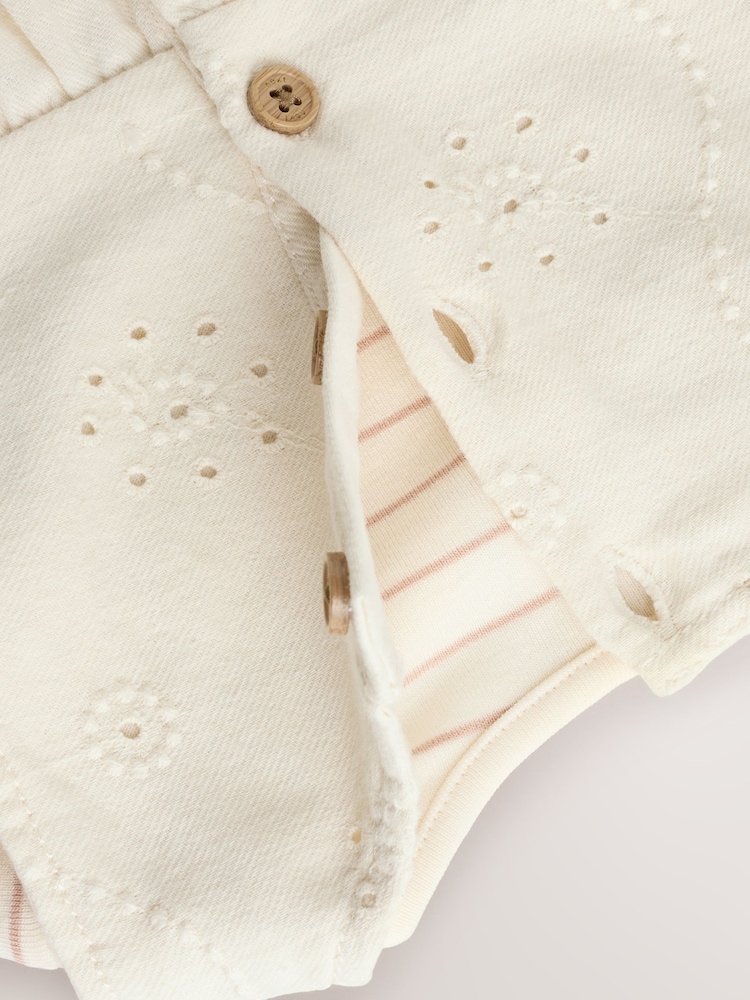White Baby Long Sleeve Bodysuit & Dungarees Set (0mths-2yrs) - Image 6 of 8