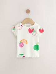 Red Short Sleeve Ribbed T-Shirts 5 Pack (3mths-7yrs) - Image 5 of 9